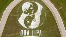 CHALK CIRCLE FOR DUA LIPA ON THE TOMORROWLAND SITE